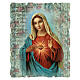 Quadro vintage Sagrado Coração de Maria 15x10 cm s1