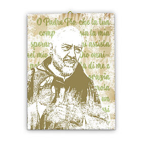 Padre Pio tela pittorica 40x30 cm