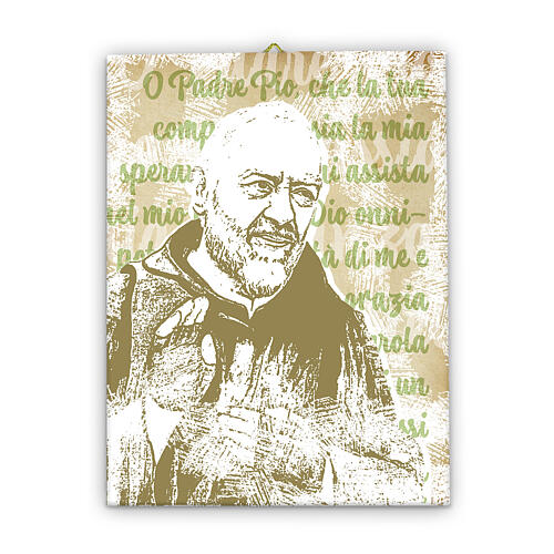 Padre Pio tela pittorica 40x30 cm 1