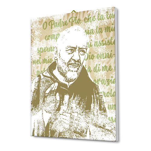 Padre Pio tela pittorica 40x30 cm 2