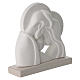 Relieve Sagrada Familia resina blanca con base 10x10 cm s2