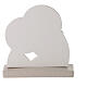 Relieve Sagrada Familia resina blanca con base 10x10 cm s3