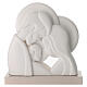 Statue relief Sainte Famille résine blanche 20x18 cm s1