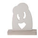 Stylised Holy Family statue in white resin, 4x4 in s3