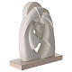 Statuetta Sacra Famiglia stilizzata resina bianca su base 24x18 cm s2