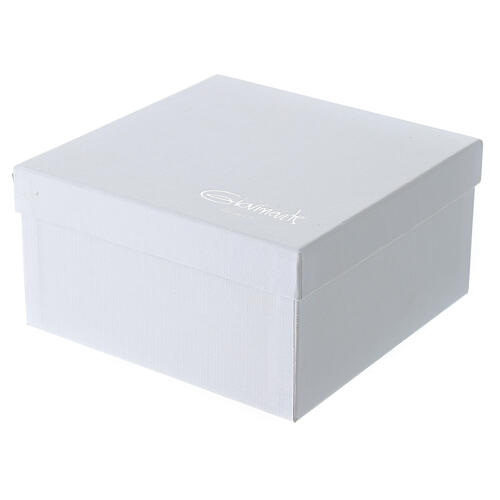 Quadretto Sacra Famiglia argento bassorilievo bianco resina 24x16 cm 4