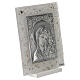 Icône Notre-Dame de Kazan bilaminé argent verre 14x10 cm s2