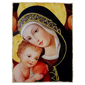 Madonna Crivelli retouch Bottega Tifernate 12x16 cm particolare