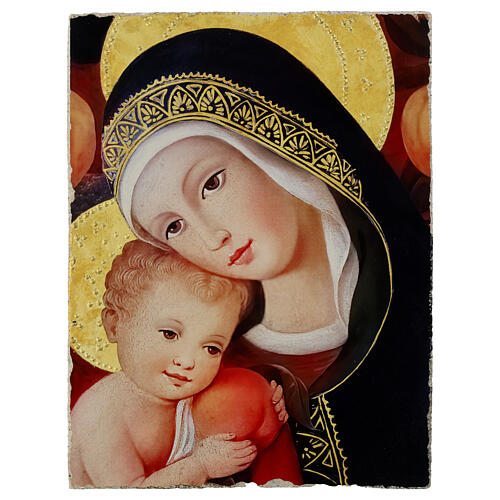 Madonna Crivelli 18x24 cm particolare retouch Bottega Tifernate 1