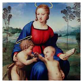 Madonna ze Szczygłem Raffaello, 18x24 cm, Bottega Tifernate retouch