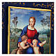 Madonna of the Goldfinch by Raphael with blue frame, retouch finish, 15x13 in, Bottega Tifernate s2