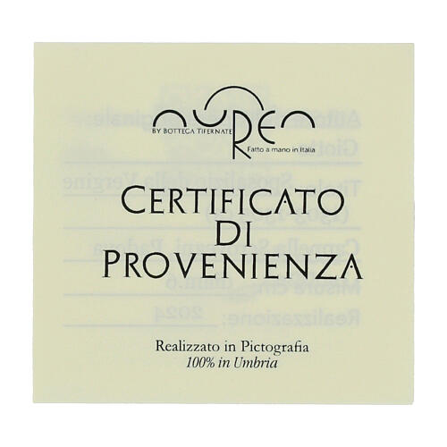 Madonna of the Goldfinch Raphael blue frame 38x32 cm retouch Bottega Tifernate 5