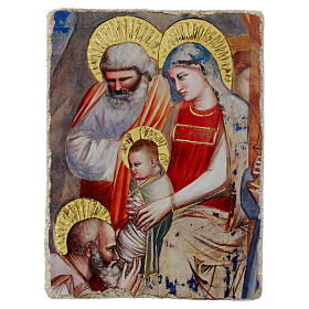 Adoration des mages Giotto détail 12x16 cm retouch Bottega Tifernate