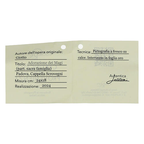 Adoration of the Magi 18x24 cm Giotto retouch Bottega Tifernate 3