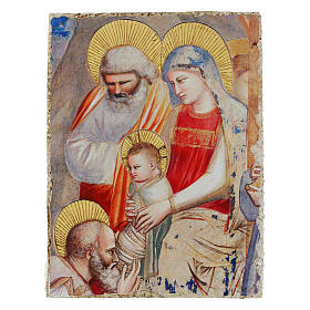 Adoration des Mages 9x12 cm retouch Giotto détail Bottega Tifernate