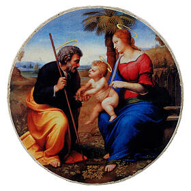Sacra Famiglia con palma Raffaello 15 cm dm retouch Bottega Tifernate