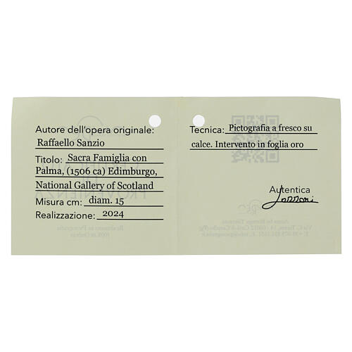 Holy Family with Palm Raphael 15 cm dm retouch Bottega Tifernate 3