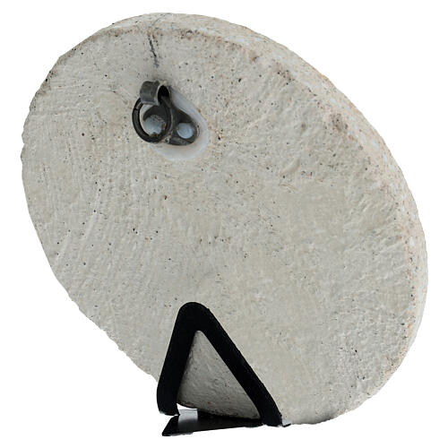 Sagrada Família com palmeira Rafael retouch diam. 18 cm Bottega Tifernate 3