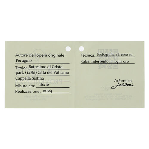 Batismo de Cristo detalhe Perugino 12x16 cm retouch Bottega Tifernate 3