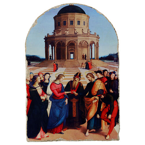 Marriage of the Virgin by Rapahel, 7x9.5 in, Bottega Tifernate, essential finish 1