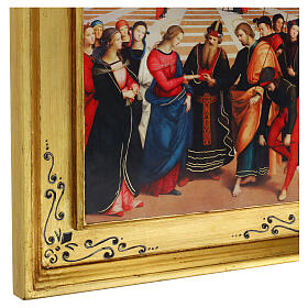 Marriage of the Virgin retouch gold frame Raffaello 12x16 cm Bottega Tifernate