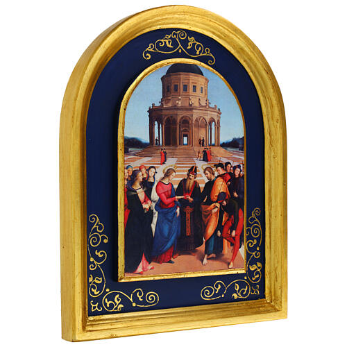 Mariage de la Vierge Raphaël 18x24 cm Bottega Tifernate encadrement bleu essential 3