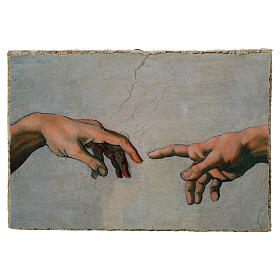 The Creation of Adam Michelangelo 12x16 cm Bottega Tifernate essential