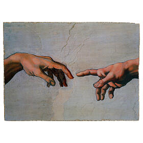 Creation of Adam Michelangelo Bottega Tifernate essential detail 28x40 cm