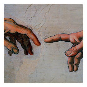 Creation of Adam Michelangelo Bottega Tifernate essential detail 28x40 cm