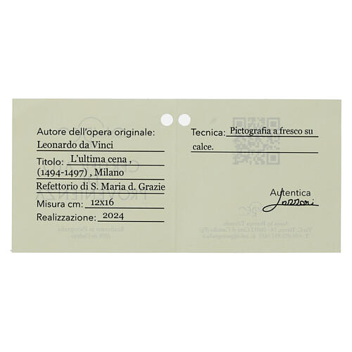 Last Supper by Leonardo, 5x6 in, Bottega Tifernate, essential finish 3