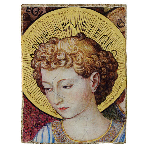 Choir of angels by Gozzoli, retouched detail, 5x6 in, Bottega Tifernate 1