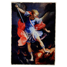 Saint Michel Archange Guido Reni 12x16 cm Bottega Tifernate retouch