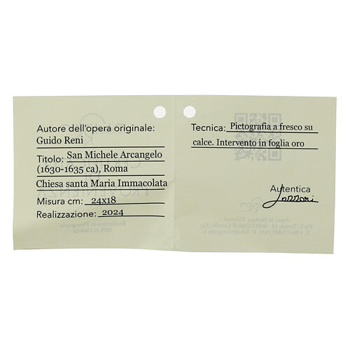 St. Michael the Archangel essential Guido Reni Bottega Tifernate 18x24 cm 5