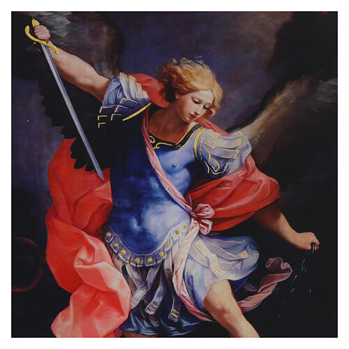San Michele arcangelo 28x40 cm Guido Reni retouch Bottega Tifernate 2