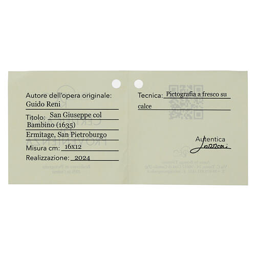 St. Joseph by Guido Reni, essential finish, 5x7 in, Bottega Tifernate 3