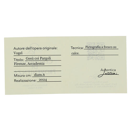 Jesus with the Children by Vogel, d. 2.5 in, essential finish, Bottega Tifernate 3