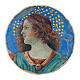 Musician angel by Melozzo da Forlì, d. 2.5 in, Bottega Tifernate, gold retouch s1