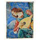 Musician angel by Melozzo da Forlì, Bottega Tifernate, gold retouch, 3.5x5 in s1