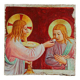 Last Supper by Fra Angelico, essential finish, Bottega Tifernate, 3.5x3.5 in