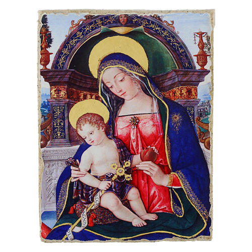 Santa Maria dei Fossi Altarpiece by Pinturicchio, detail with gold retouch, 3.5x5 in, Bottega Tifernate 1