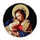 Madonna mit Kind von Sassoferrato, Detail, 6 cm Durchmesser, Retouch, Bottega Tifernate s1