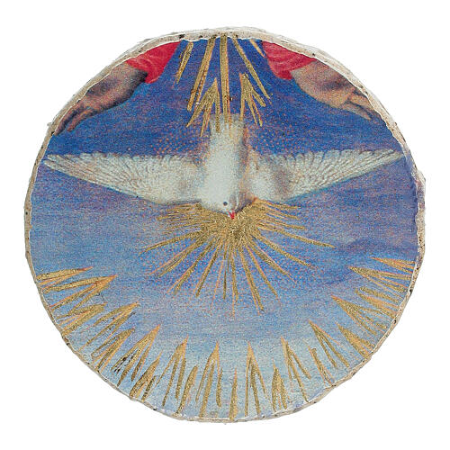 Baptism of Christ by Leonardo, d. 2.5 in, detail with gold retouch, Bottega Tifernate 1