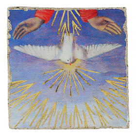 Baptême du Christ Léonard retouch détail 9x9 cm Bottega Tifernate