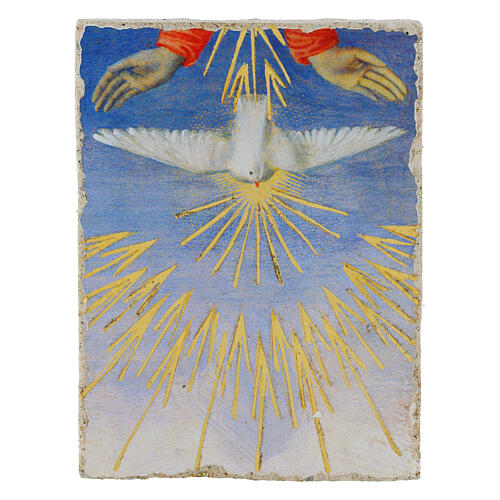 Baptism of Christ by Leonardo, 3.5x5 in, Bottega Tifernate, detail with gold retouch 1