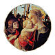 Madonna of the rose garden by Botticelli, d. 2.5 in, essential finish, Bottega Tifernate s1