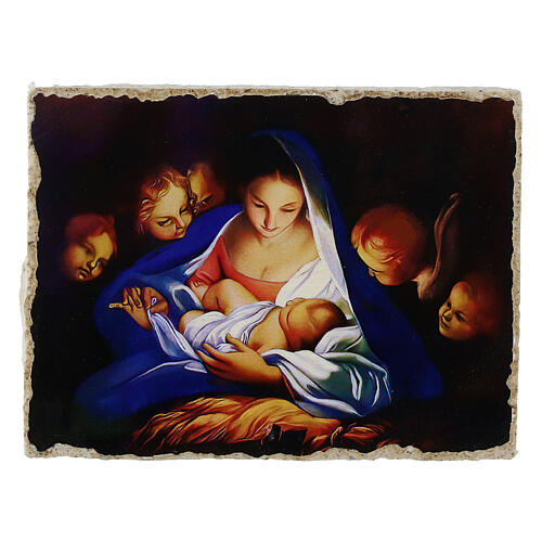 Nativity Carlo Maratta square 9x12 cm Bottega Tifernate 1