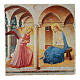 Annunciation by Fra Angelico, Bottega Tifernate, 3.5x3.5 in, gold retouch s1