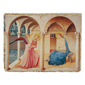 Annonciation 9x12 cm Fra Angelico retouch Bottega Tifernate