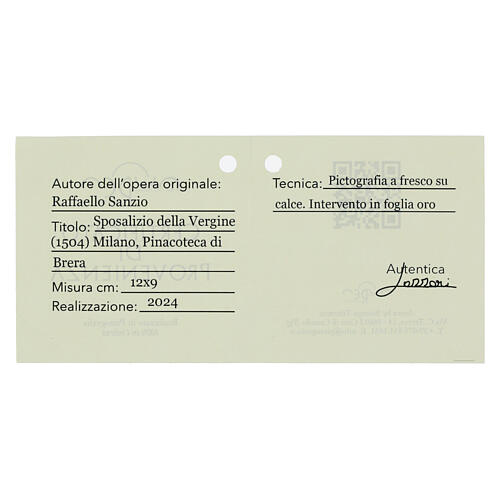 Marriage of the Virgin by Raphael, essential finish, 3.5x5 in, Bottega Tifernate 3