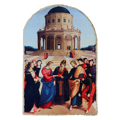 Marriage of the Virgin 9x12 cm Raphael Bottega Tifernate essential 1